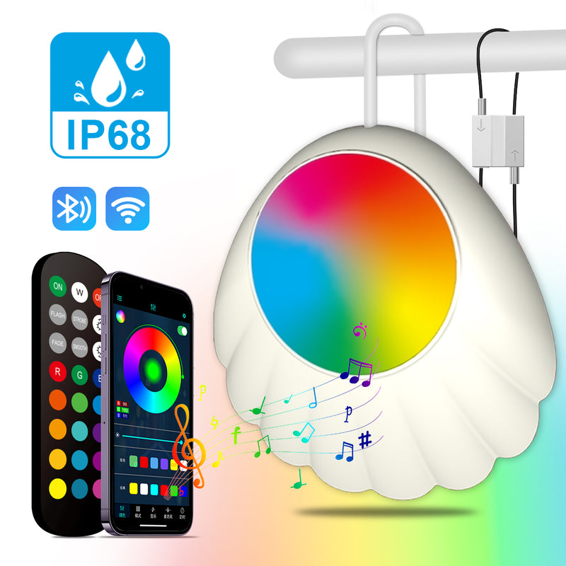 LED Pool Lights,Submersible LED Pool Lights for Inground Pools Waterproof IP68,Pool Lights with APP Control 10W RGB Color Changing Pool Light Music Sync