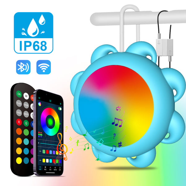 LED Pool Lights,Submersible LED Pool Lights for Inground Pools Waterproof IP68,Pool Lights with APP Control 10W RGB Color Changing Pool Light Music Sync