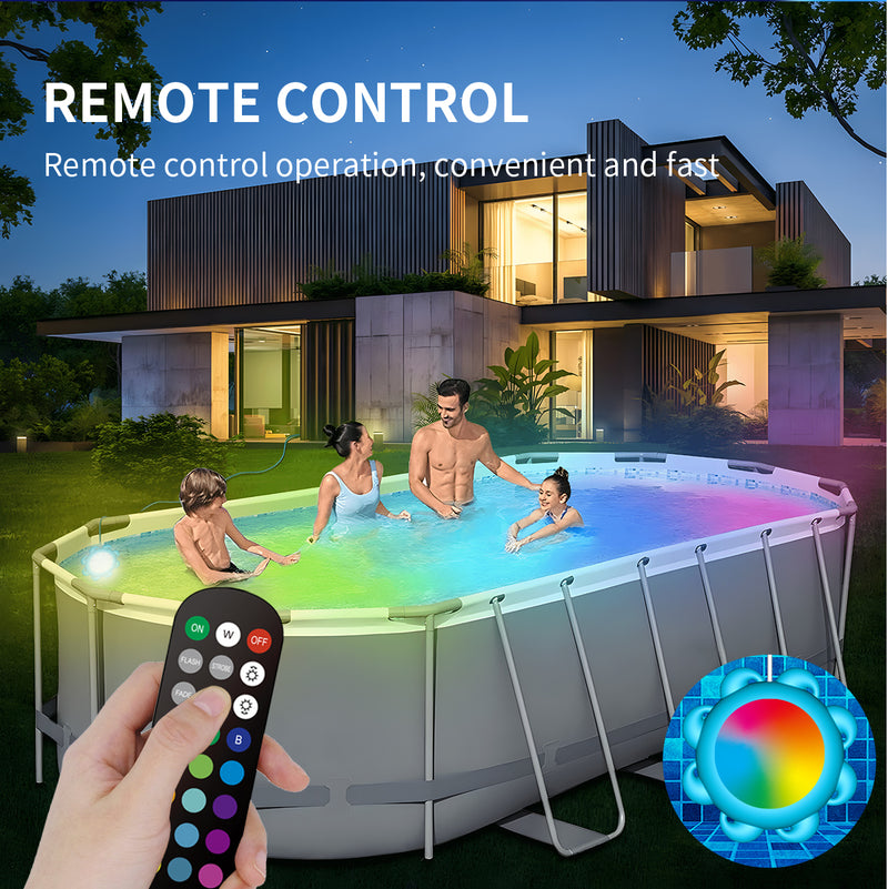 LED Pool Lights,Submersible LED Pool Lights for Inground Pools Waterproof IP68,Pool Lights with APP Control 10W RGB Color Changing Pool Light Music Sync