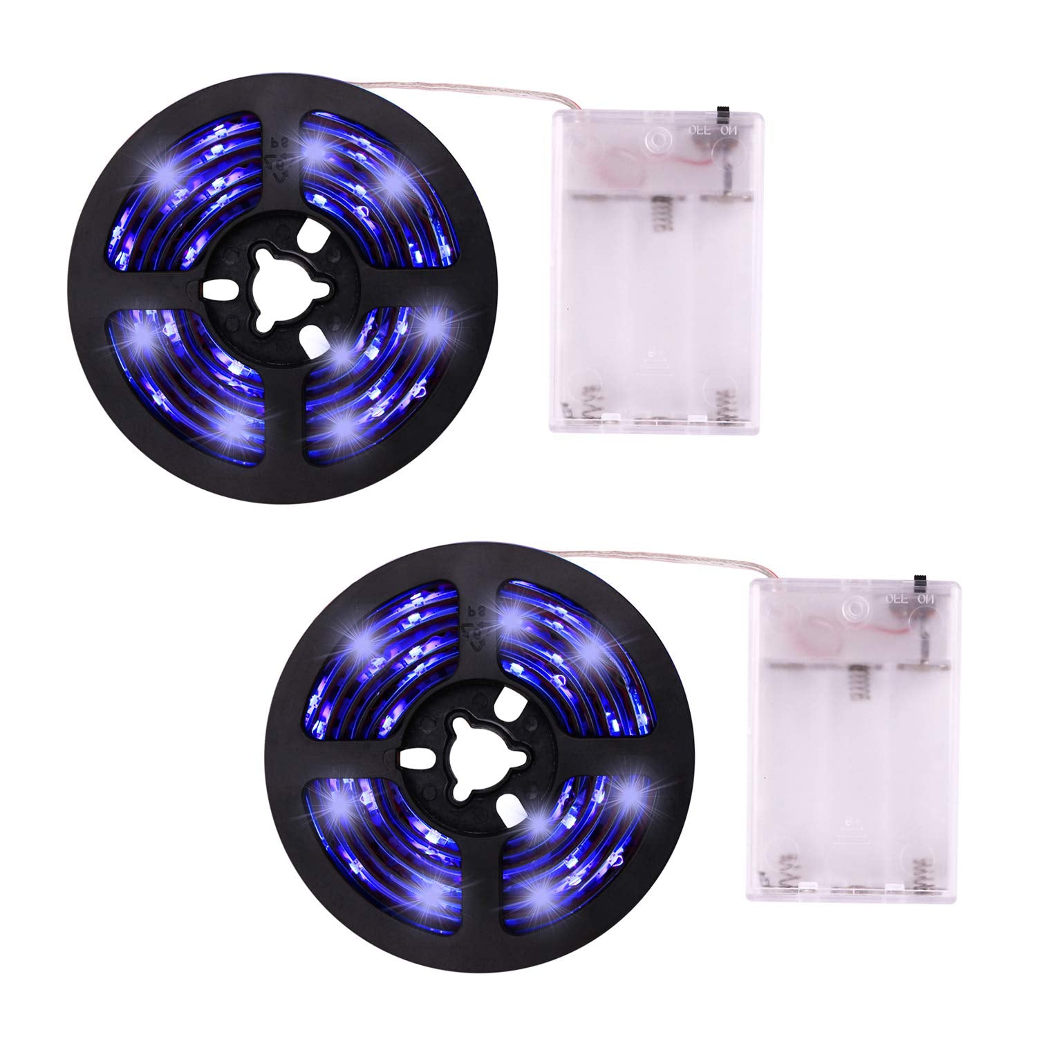 Uv Led Strip Lights - 2 Pack Battery Operated Led Black Light Strip Ki